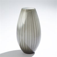 Vasija Gris en lineas de Vidrio - Time of Interiors