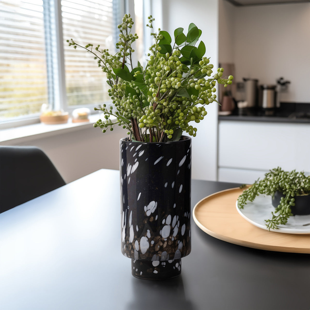 VASIJA DE VIDRIO HELENA L 33CM - Time of Interiors