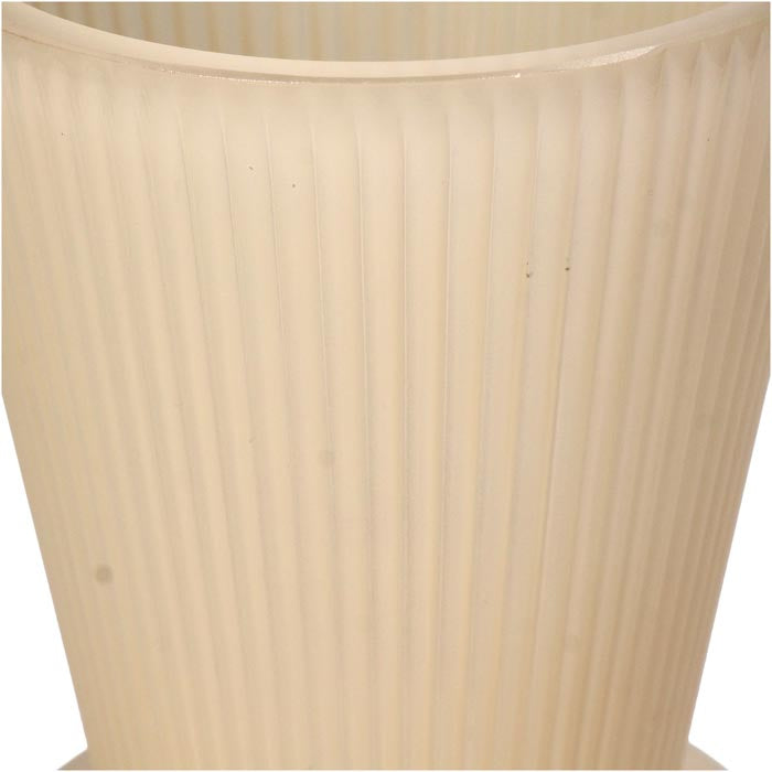 Vasija o Jarrón Vidrio Beige