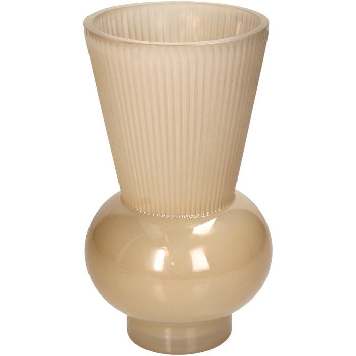 Jarrón Vidrio Beige