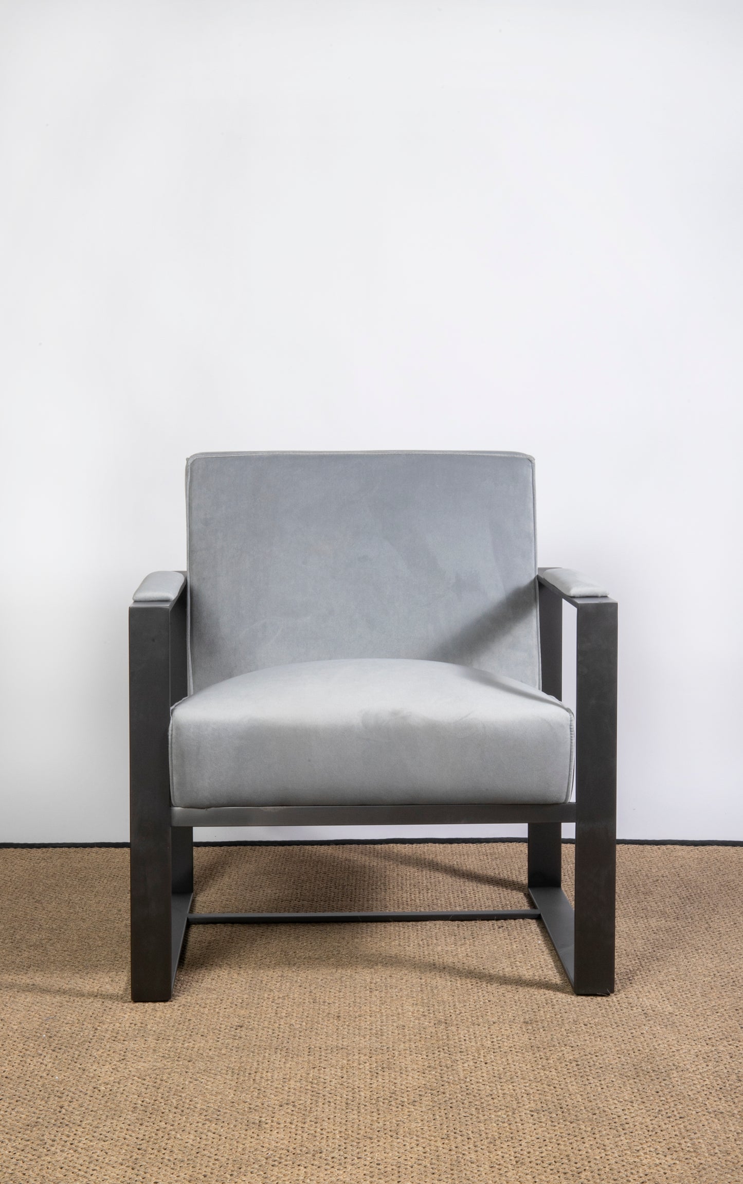 Sitial Paula Terciopelo Gris Claro - Time of Interiors