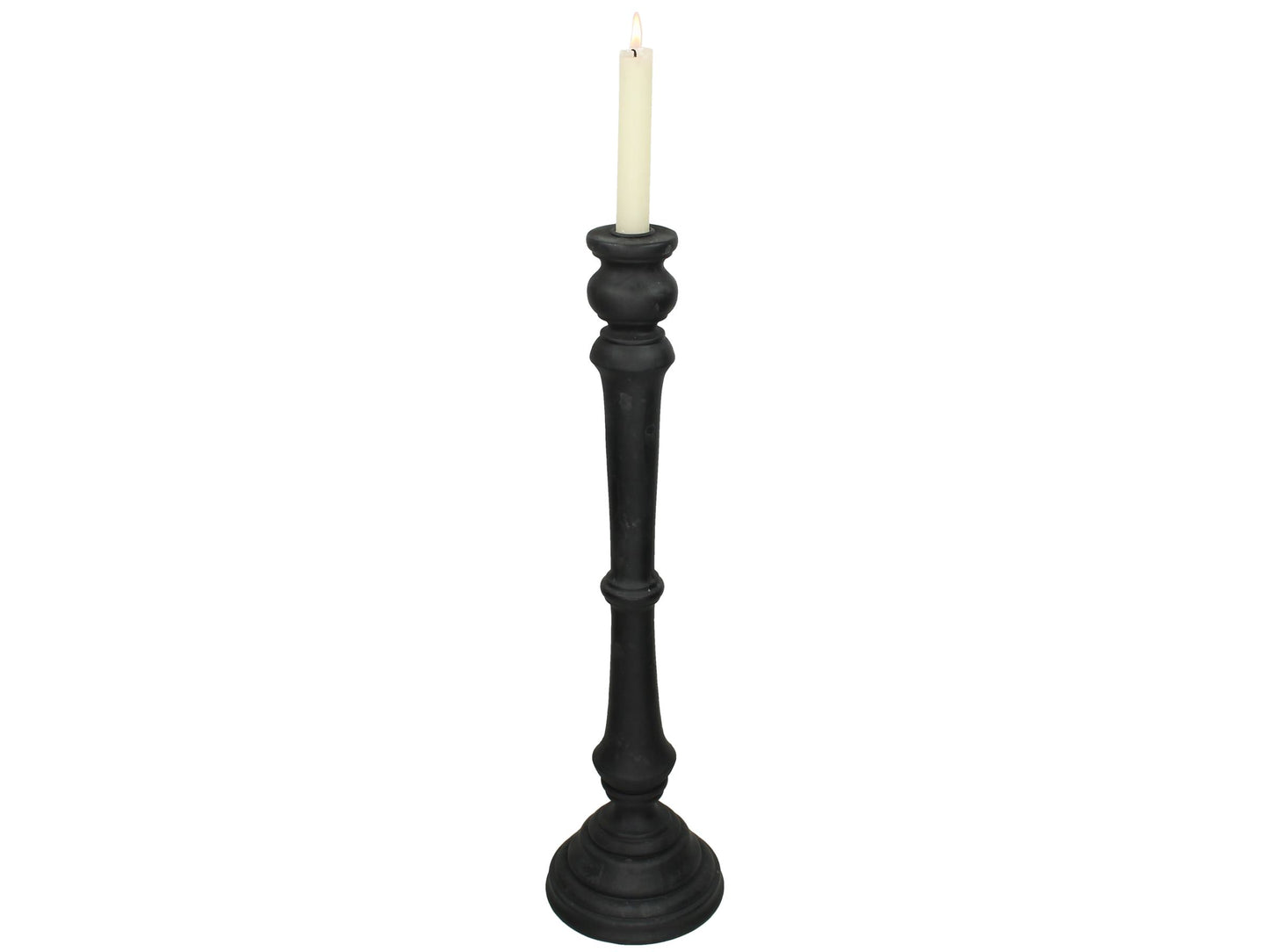 Porta Velas Resina Negro II - Time of Interiors