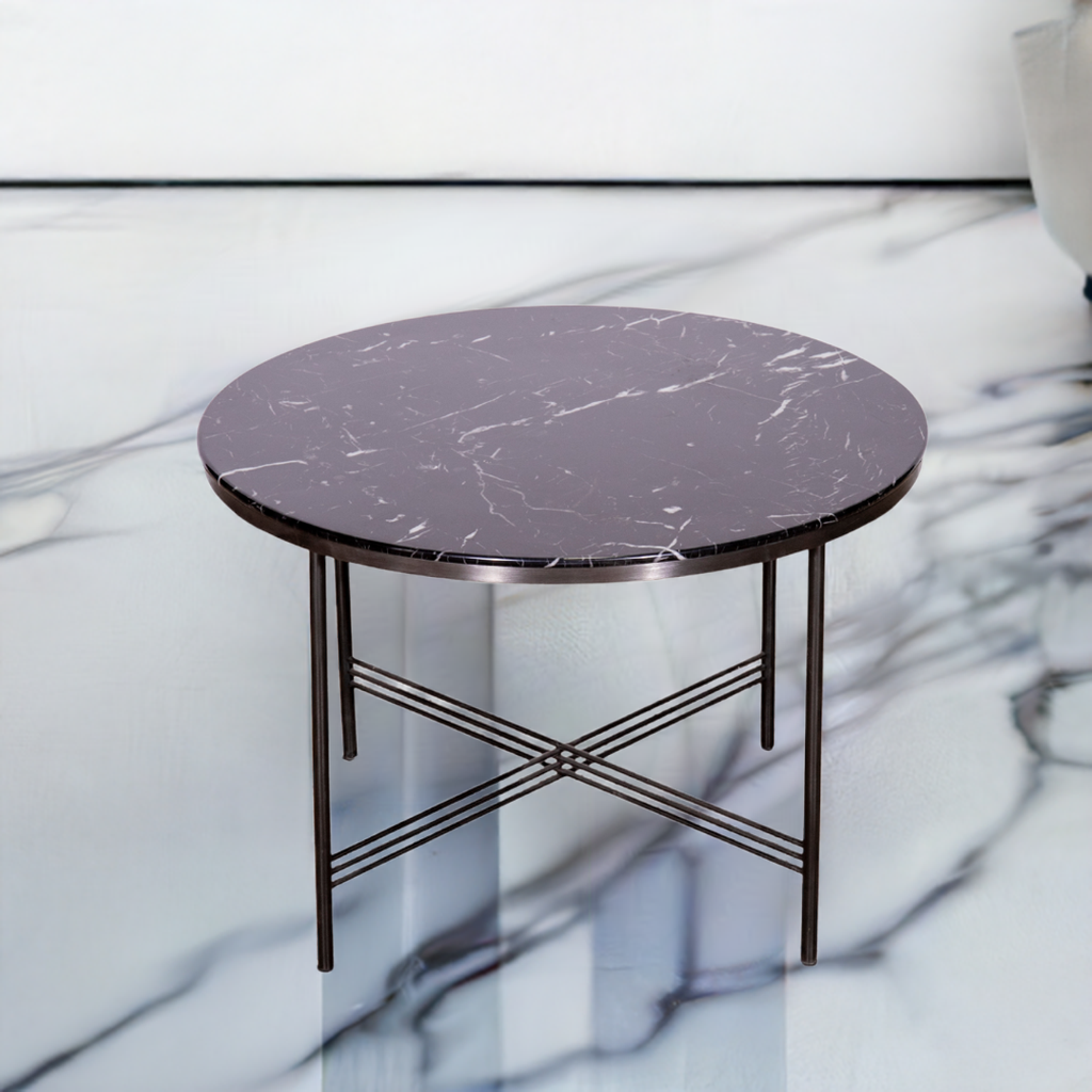 Mesa de Centro Redonda Negra Trieste