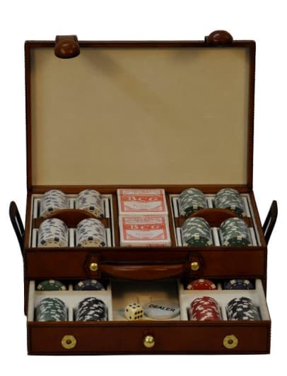 Juego de Póker de Cuero