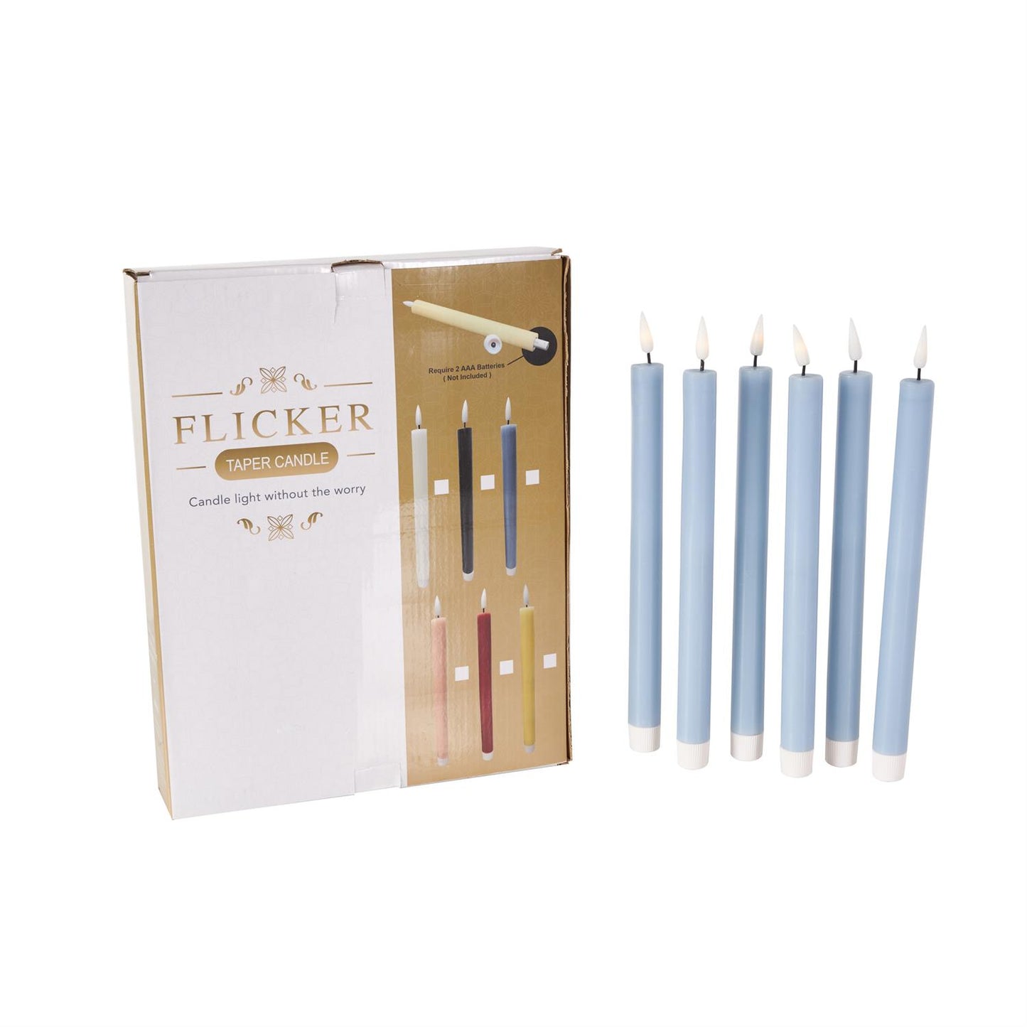 Velas Cónicas LED con Control Remoto S/6