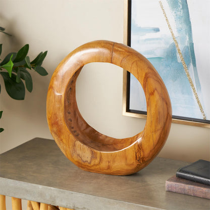 Escultura Circular Teca