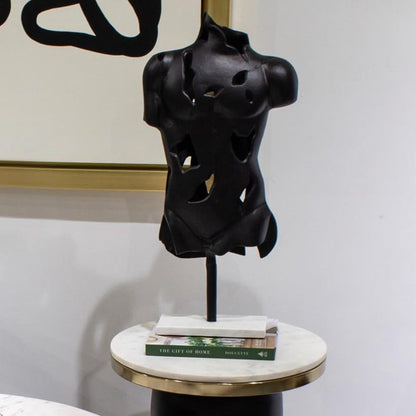BUSTO CRACKEADO NEGRO 59CM - Time of Interiors 