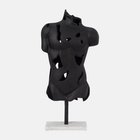 BUSTO CRACKEADO NEGRO 59CM