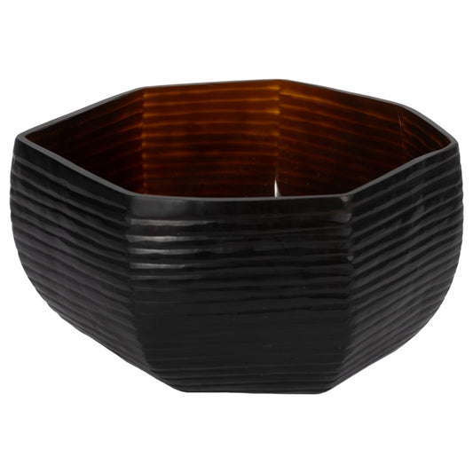 Bowl Dalia en vidrio café