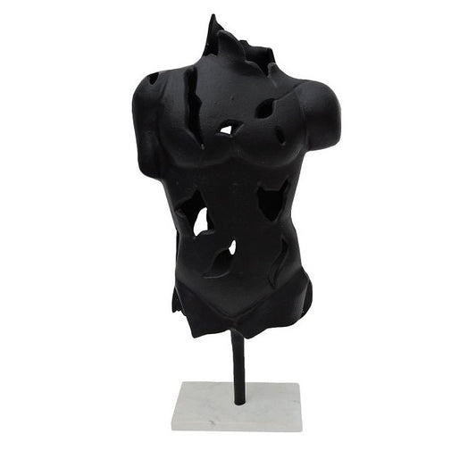 BUSTO DE HOMBRE EN ALUMINIO  28x11x59h - Time of Interiors 