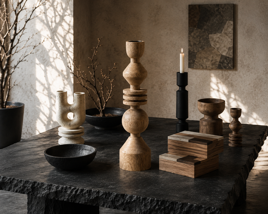 Candelabro Madera  Natu