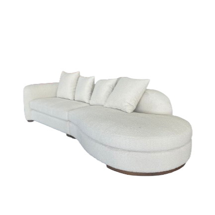 SOFA CURVO MARSELLA NATURA BLANCO INVIERNO - Time of Interiors 