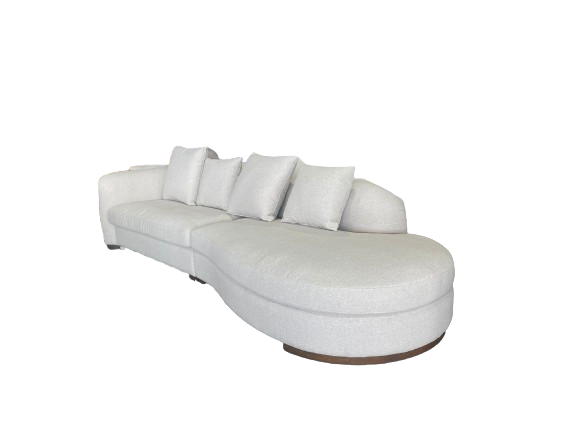 SOFA CURVO MARSELLA NATURA BLANCO INVIERNO - Time of Interiors 