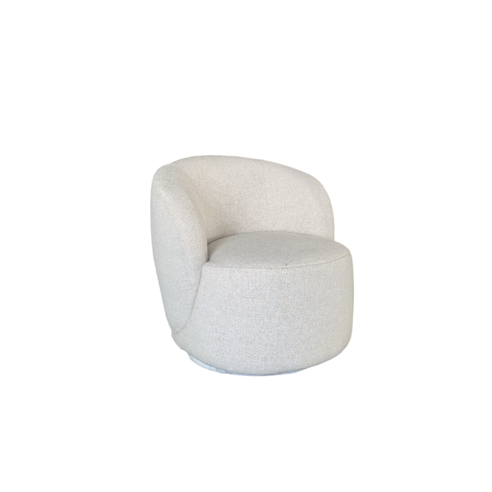 LOUNGECHAIR GIRATORIO NAIROBI NATURA COLOR BLANCO INVIERNO