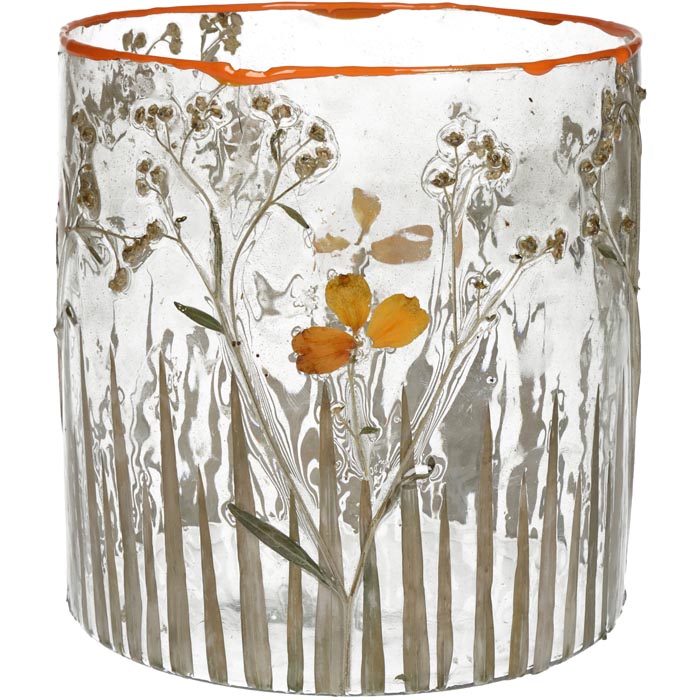 Portavelas Dried Flowers Transparente 