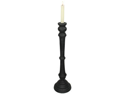 Porta Velas Resina Negro II - Time of Interiors 