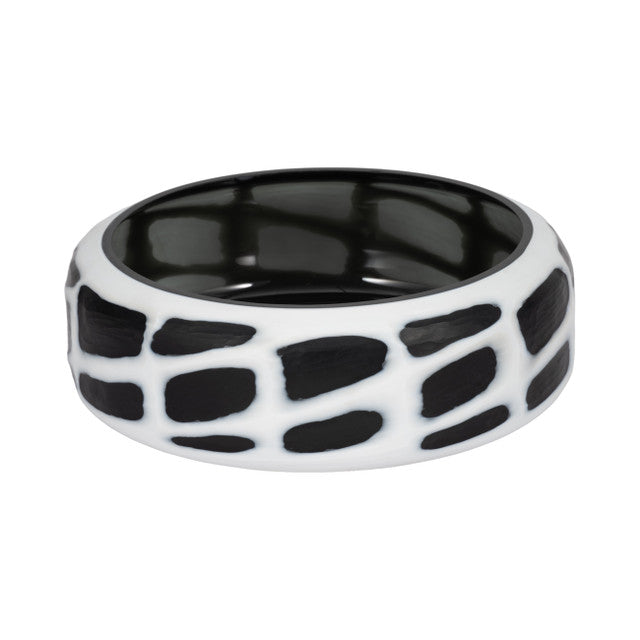 Bowl Zoe negro y blanco en vidrio