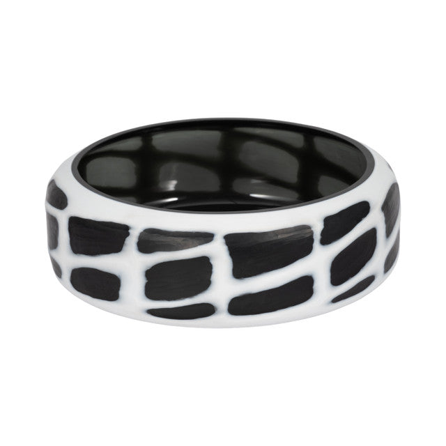 Bowl Zoe negro y blanco en vidrio