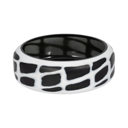 Bowl Zoe negro y blanco en vidrio