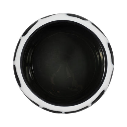 Bowl Zoe negro y blanco en vidrio