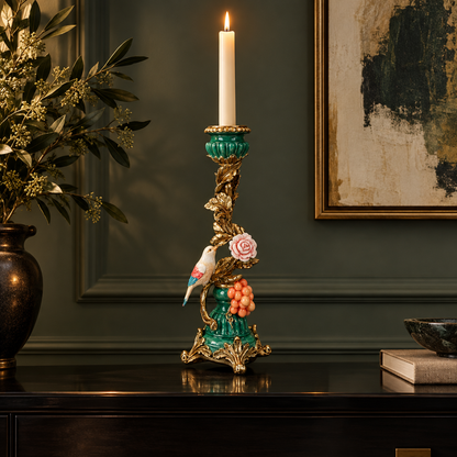 Candelabro Assunta en ambiente elegante y contemporáneo
