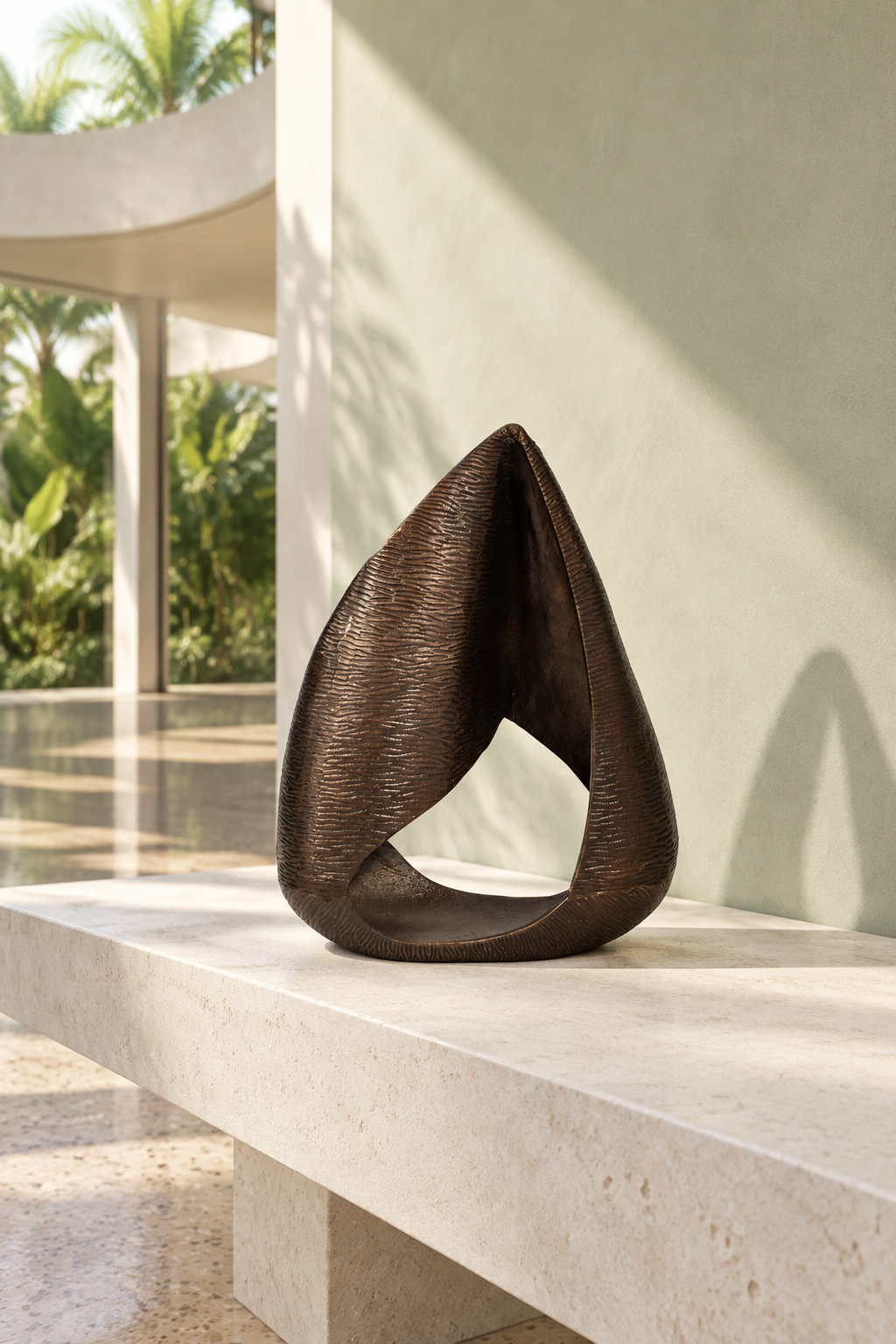Escultura Ben en ambiente editorial
