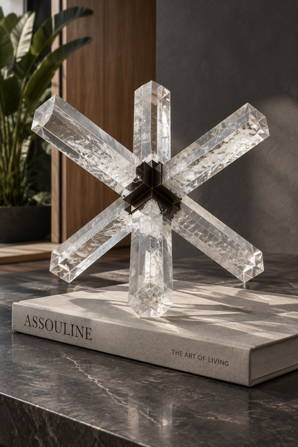 Escultura Corfu sobre libro Assouline