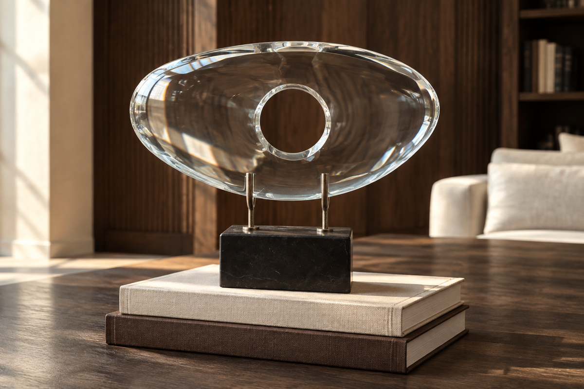 Escultura Warhol en una biblioteca de diseño