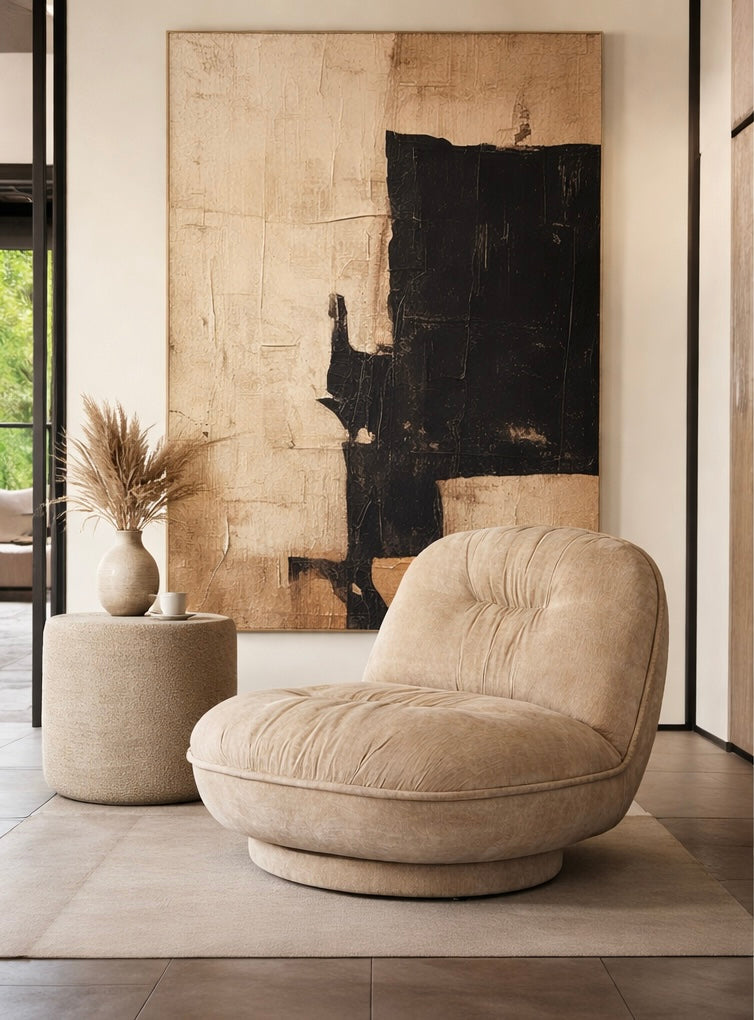 Sitial Giratorio Bold Terciopelo Taupe