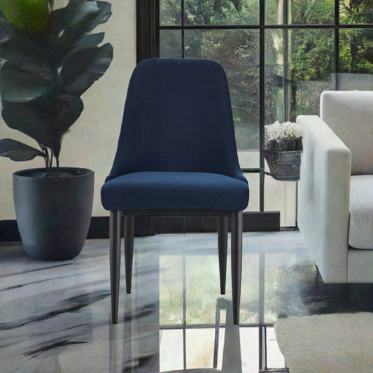 Silla de Comedor Azul Velvet