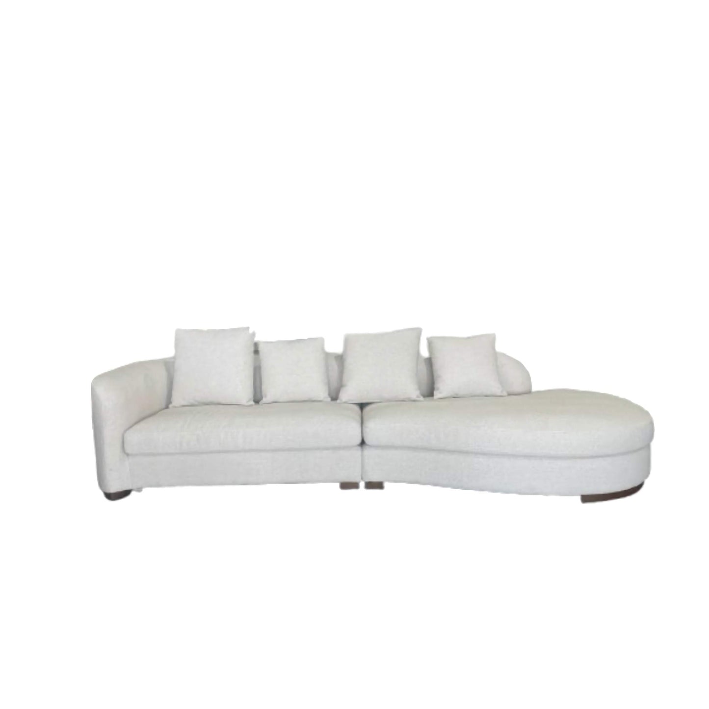 Sofá Curvo Marsella Boucle Beige