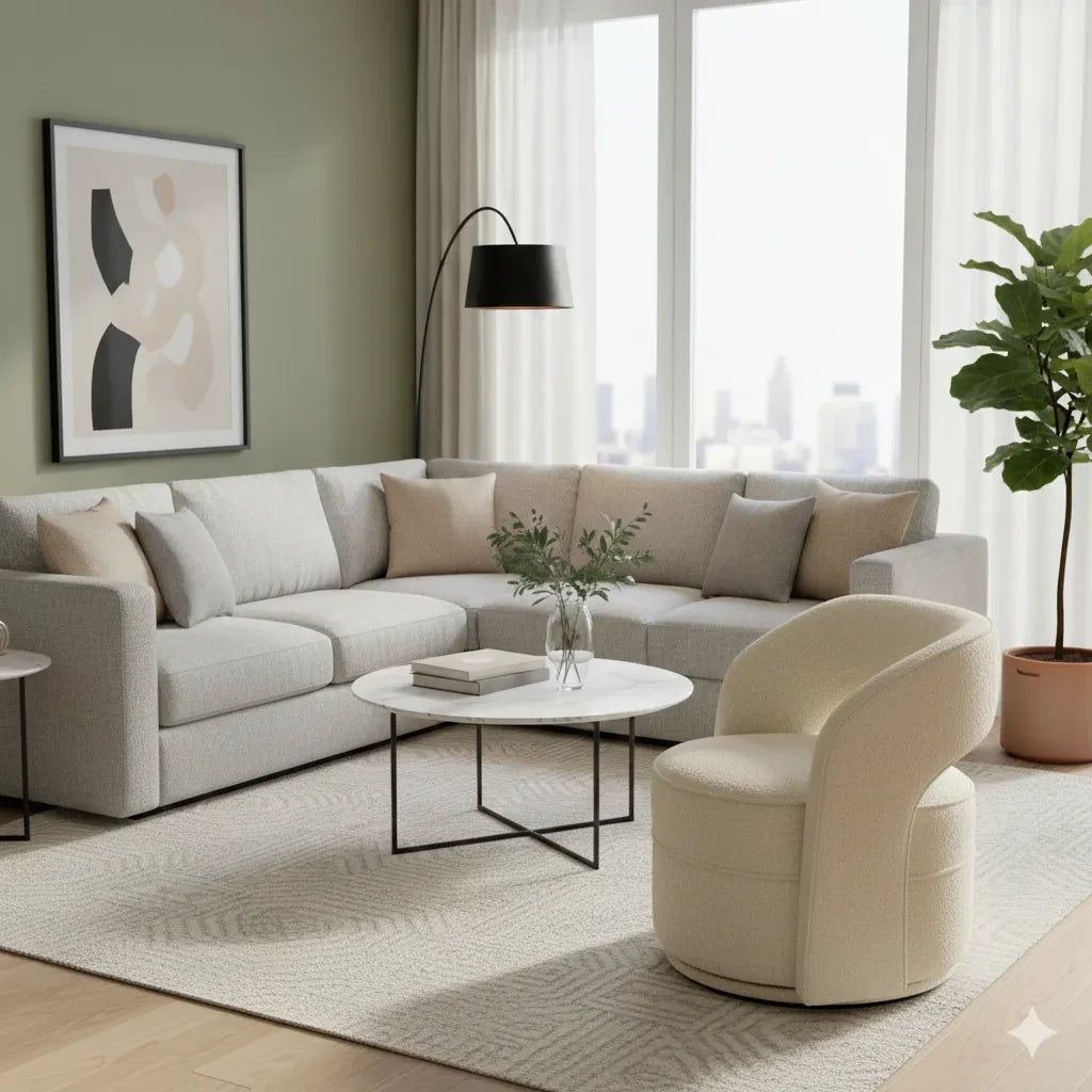 Sitial Giratorio Niza Boucle Marfil