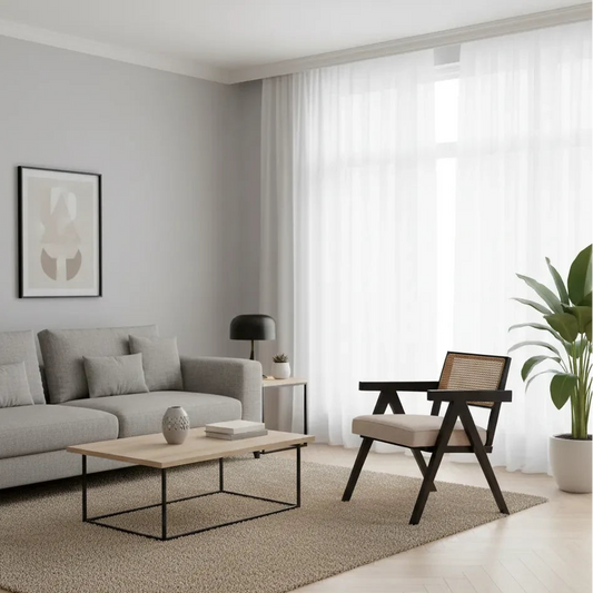 SITIAL LANA NEGRO TELA NATURAL