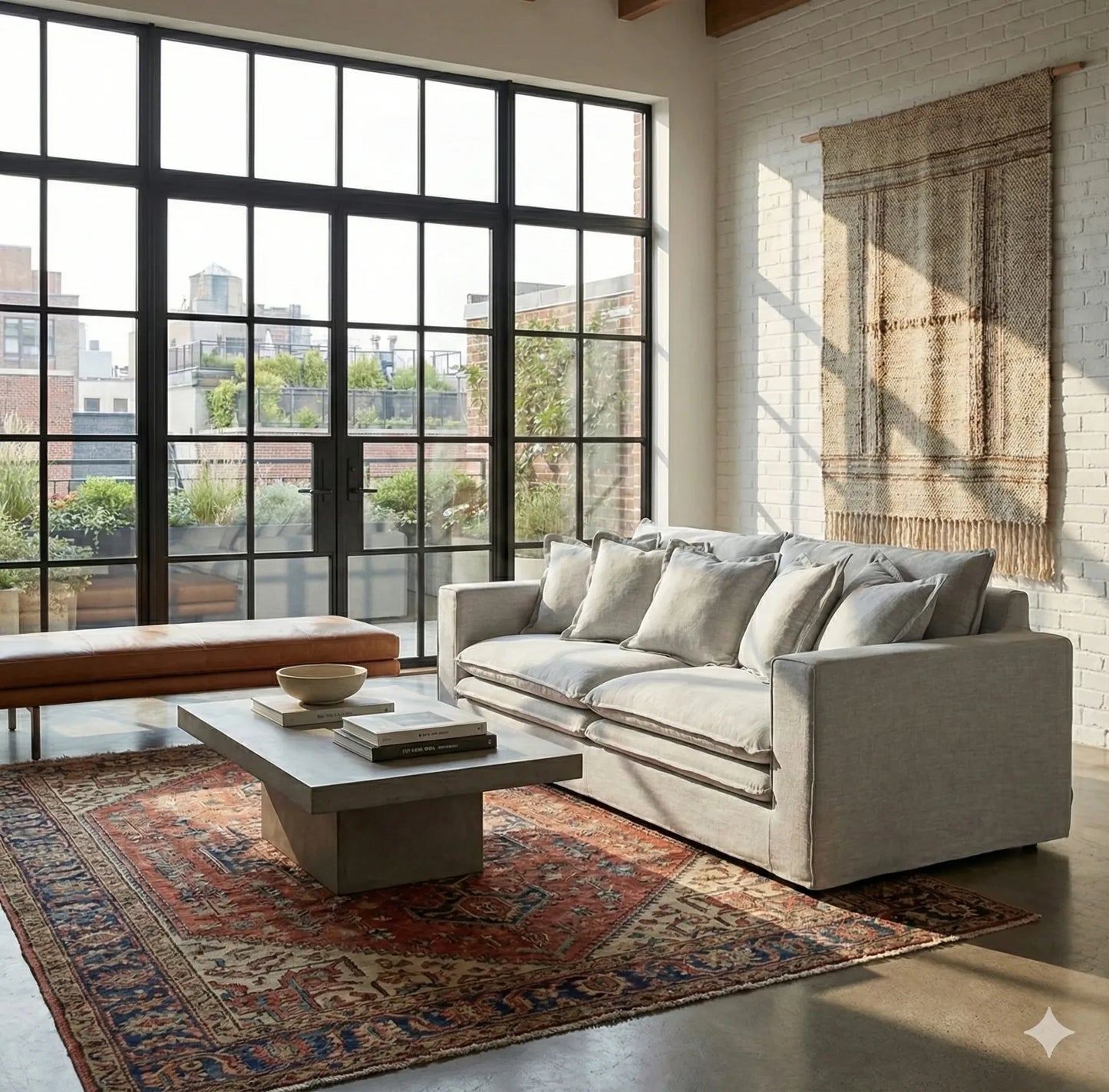 Sofá Boston Lino Gris Claro