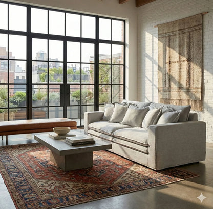 Sofá Boston Lino Gris Claro