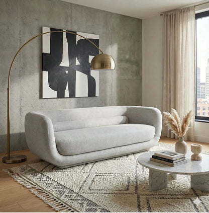 Sofá Portland Lino Gris Claro