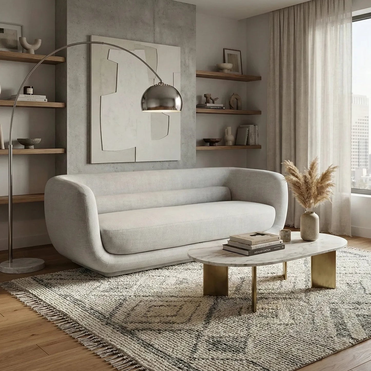 Sofá Portland Lino Gris Claro