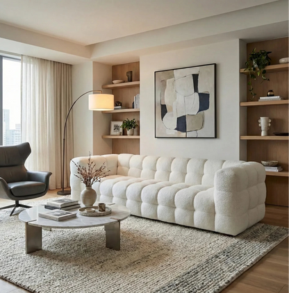 Sofá Seattle Boucle Blanco de Exhibición