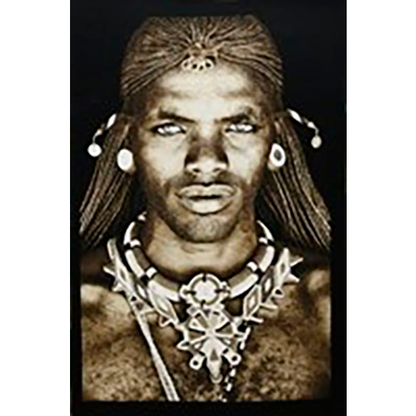 GOBELINO SAMBURU WARRIOR KENYA 1.40 x 2.10 cm. SEPIA