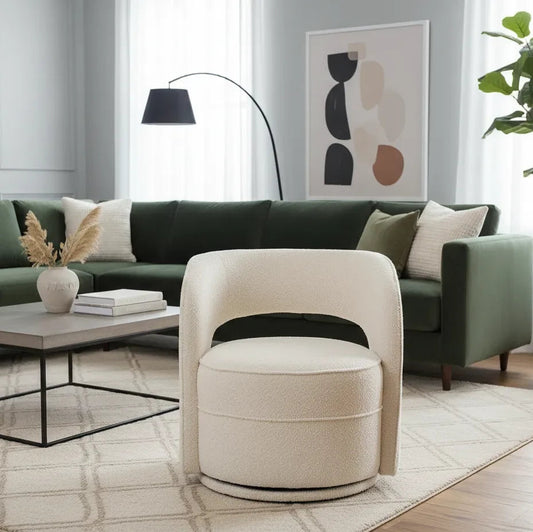 Sitial Giratorio Niza Boucle Marfil