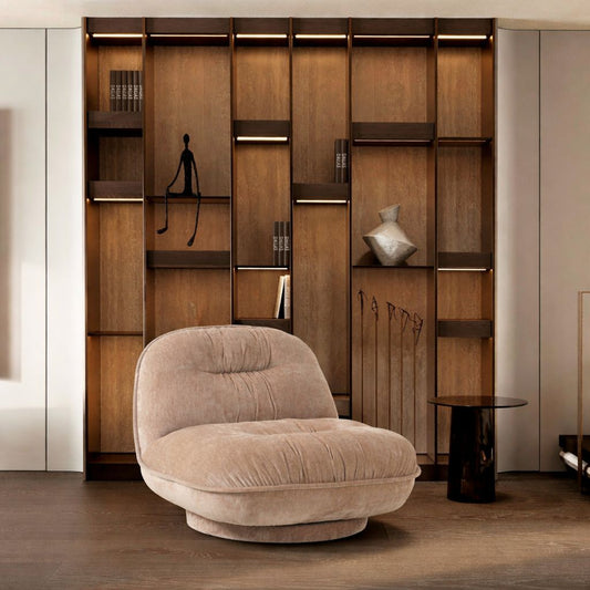 Sitial Giratorio Bold Terciopelo Taupe