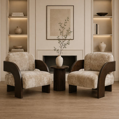 Sitial Lugano Terciopelo Taupe