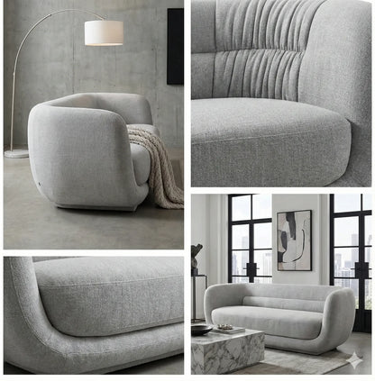 Sofá Portland Lino Gris Claro