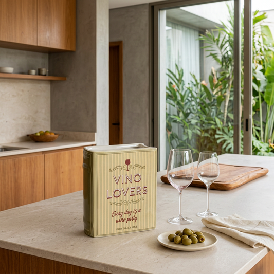 Vasija Lipori en cocina ambientada