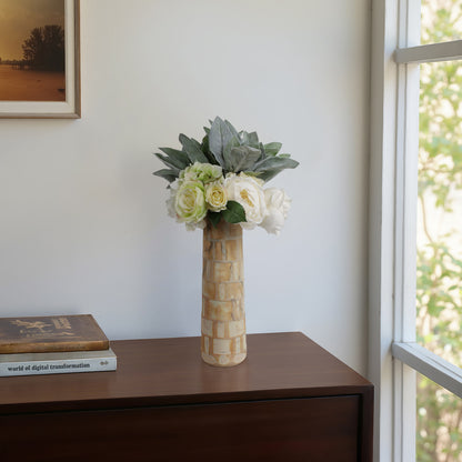 Jarrón Saúl café en vidrio